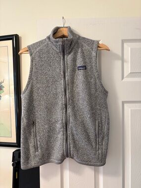 Patagonia Light Gray Sherpa Fleece Vest